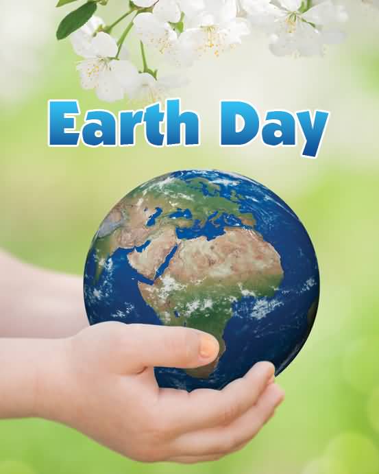 Earth Day Wishes Earth Globe In Hand