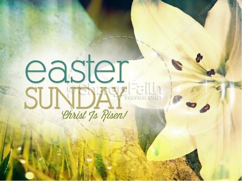 Easter Sunday Christ Is Risen Flower Design Greeting Card