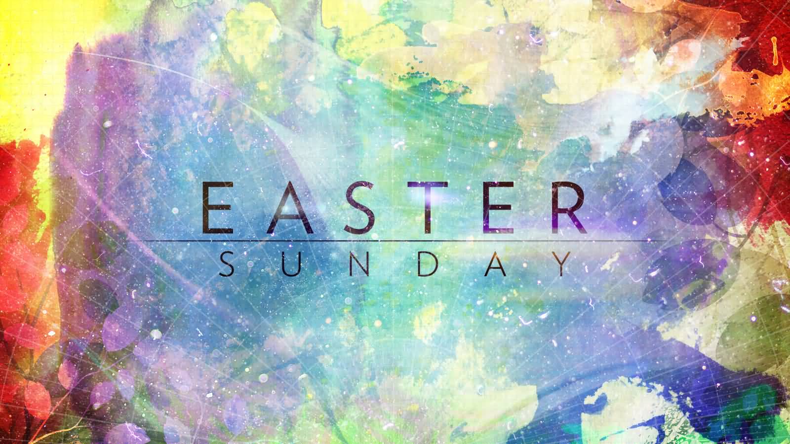 Easter Sunday Colorful Painted Background