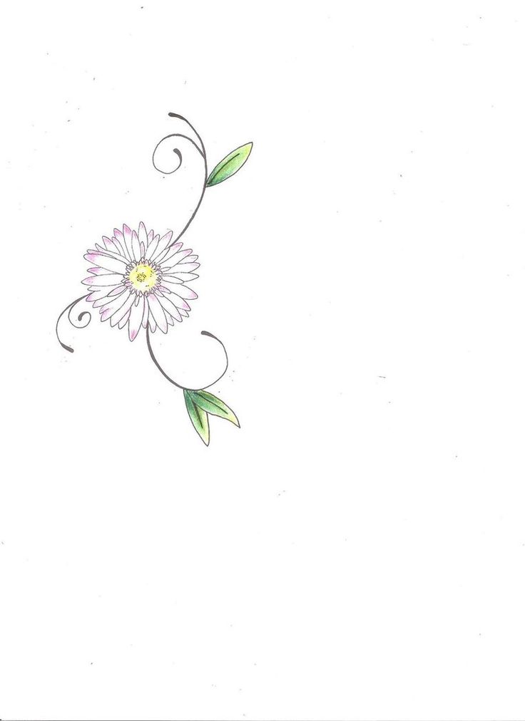 Fantastic Daisy Flower Tattoo Design By Michael