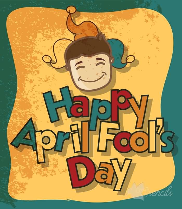 Happy April Fools Day Clown Caps Greeting Card