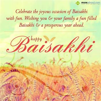 Happy Baisakhi 2017 Greeting Card