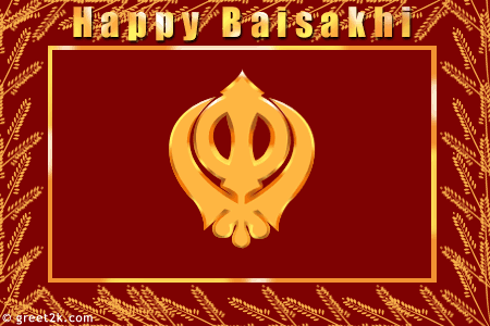 Happy Baisakhi Animated Khanda Ecard