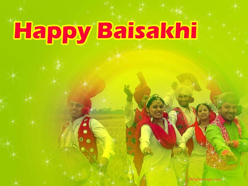 Happy Baisakhi Punjabi People Dancing Picture