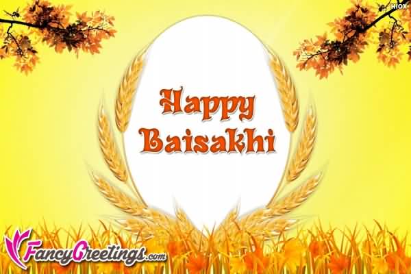 Happy Baisakhi Wheat Field Card