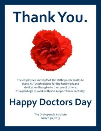 Happy Doctors Day Thank You Card