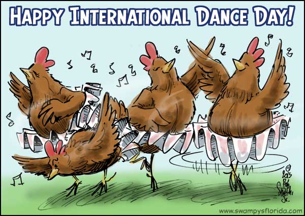Happy International Dance Day Dancing Chickens