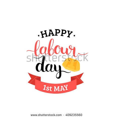 Happy Labour Day 1st May Helmet Illustration