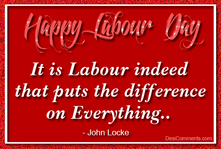 Happy Labour Day Glitter Wishes