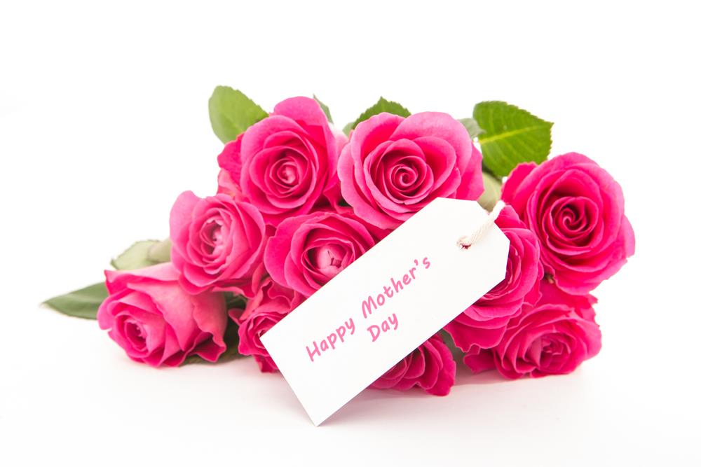 Happy Mother’s Day Note With Rose Flowers