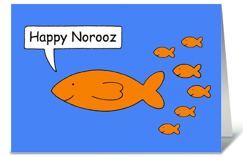 Happy Norooz Goldfish Family Greeting Card