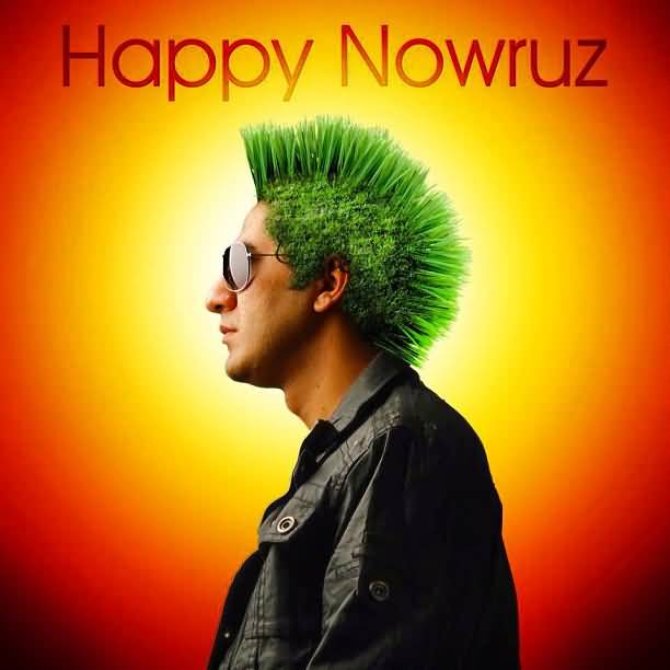 Happy Nowruz 2017 Greetings Man With Funky Hairstyle