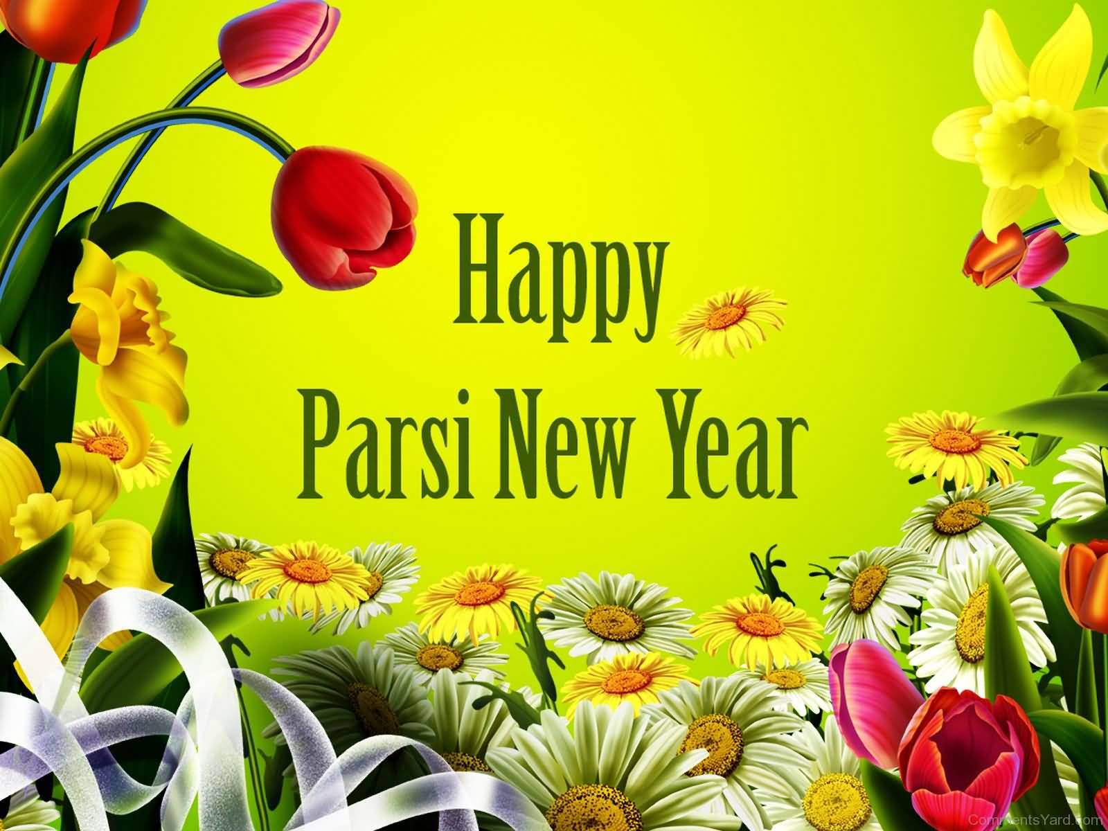 Happy Parsi New Year Nawroz Greeting Card