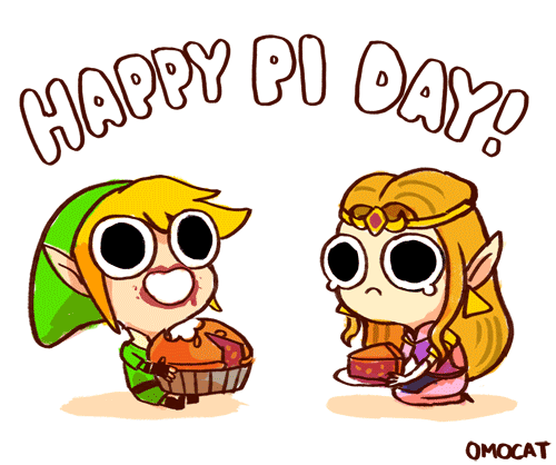 Happy Pi Day Girls Animated Picture
