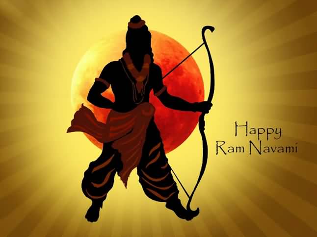 Happy Ram Navami Shri Ram With Bow Picture