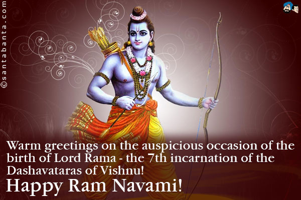 Happy Ram Navami Warm Greetings
