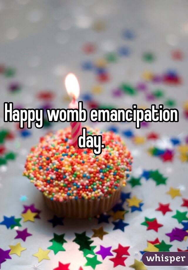 Happy Womb Emancipation Day Cupcake Picture