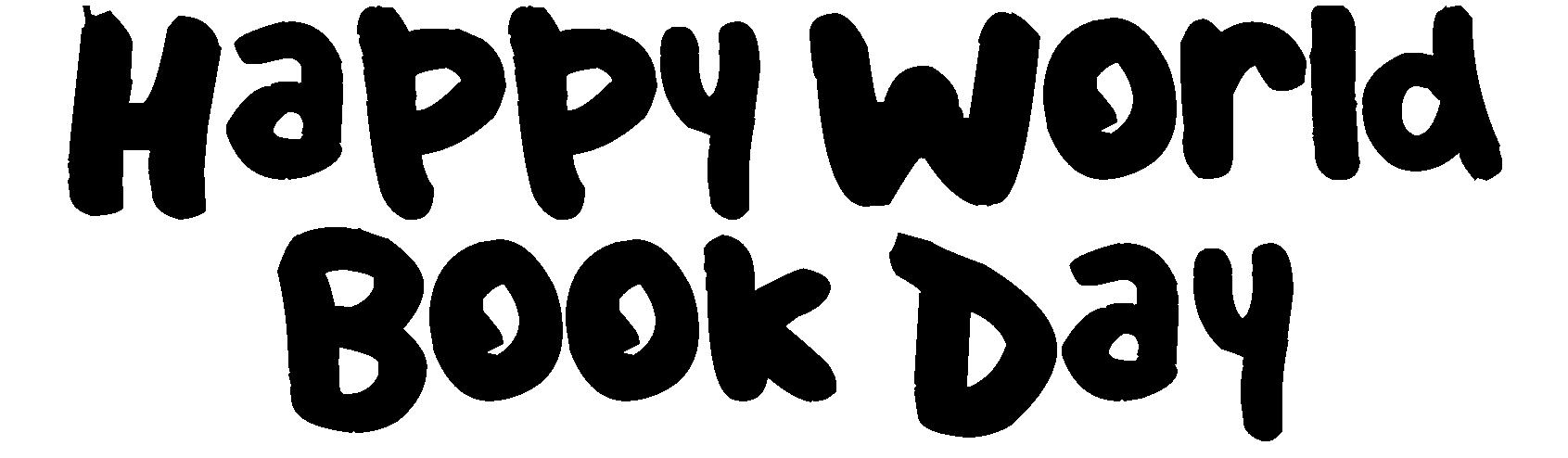 Happy World Book Day Black Text Isolated On White Background