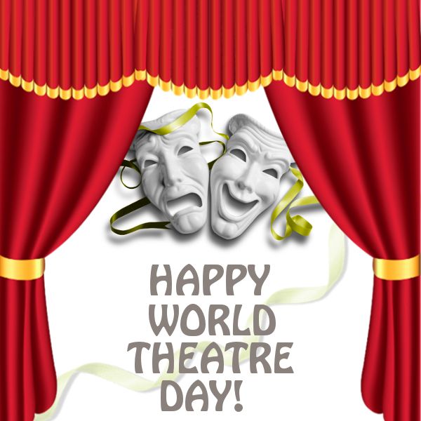 Happy World Theatre Day Drama Masks