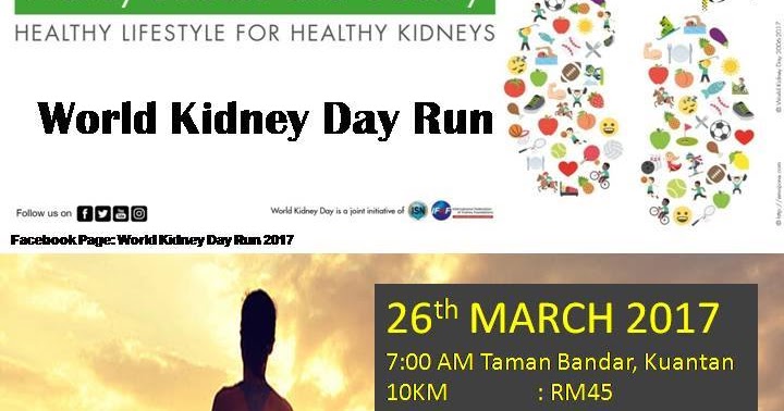 Healthy Lifestyle For Healthy Kidneys World Kidney Day Run 26th March 2017