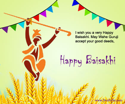 I Wish You A Very Happy Baisakhi. May Wahe Guruji Accept Your Good Deeds Happy Baisakhi