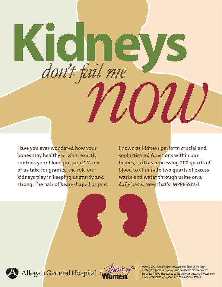 Kidneys Don’t Fail Me Now World Kidney Day Poster
