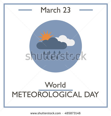 March 23 World Meteorological Day Illustration Card