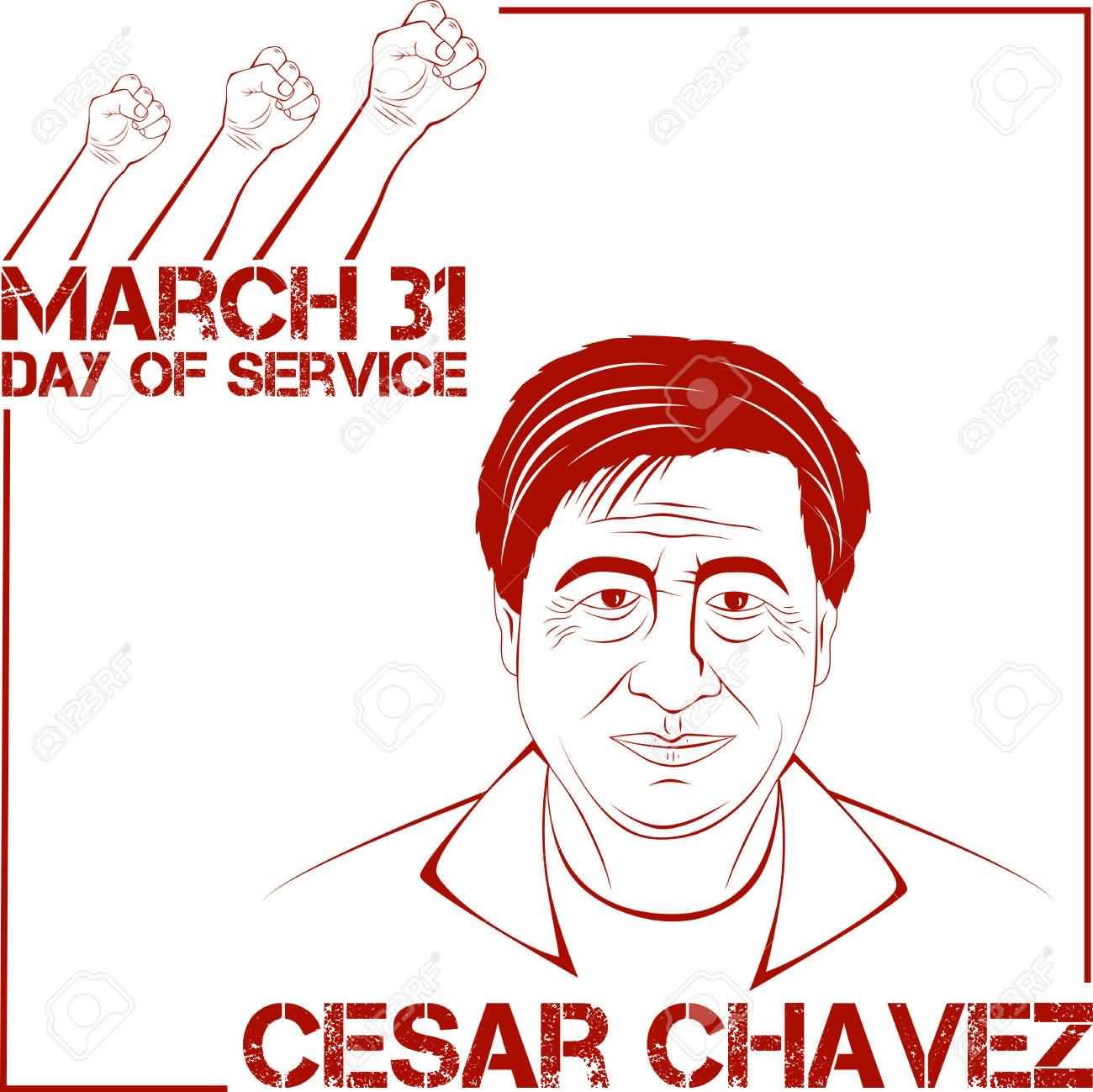 March 31 Day Of Service Cesar Chavez Illustration