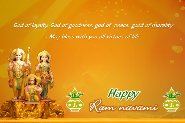 May Bless With All Virtues Of Life Happy Ram Navami