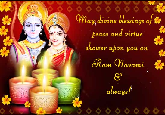 May Divine Blessings Of Peace And Virtue Shower Upon You On Ram Navami & Always