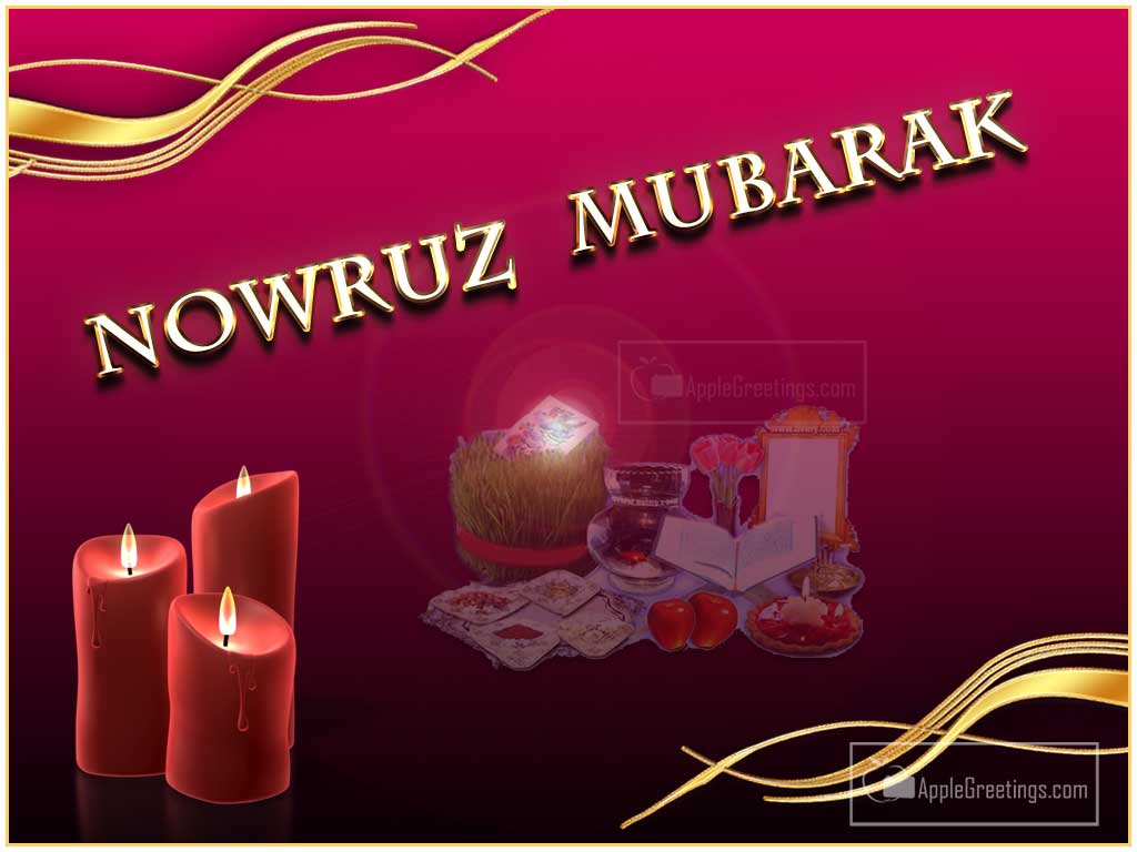Nowruz Mubarak Candles Card