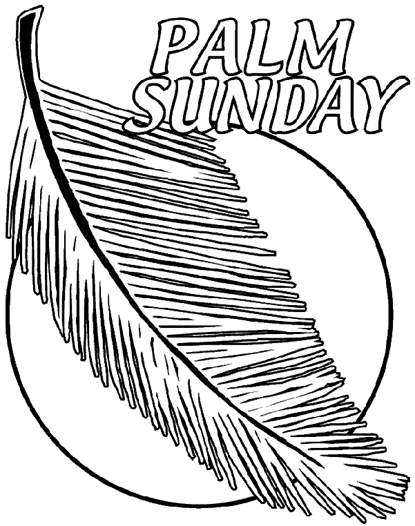 Palm Sunday Palm Leaf Coloring Page