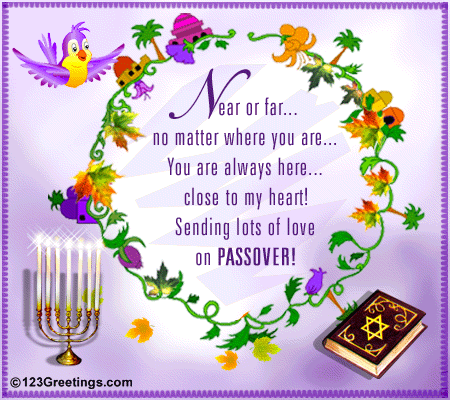 Sending Lots Of Love On Passover Greeting Card