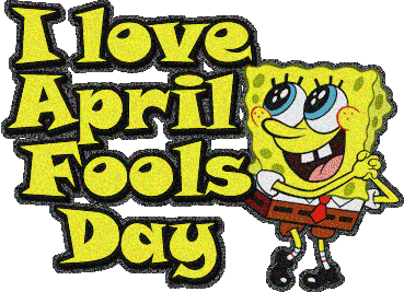 Spongebob I Love April Fools Day Glitter Picture