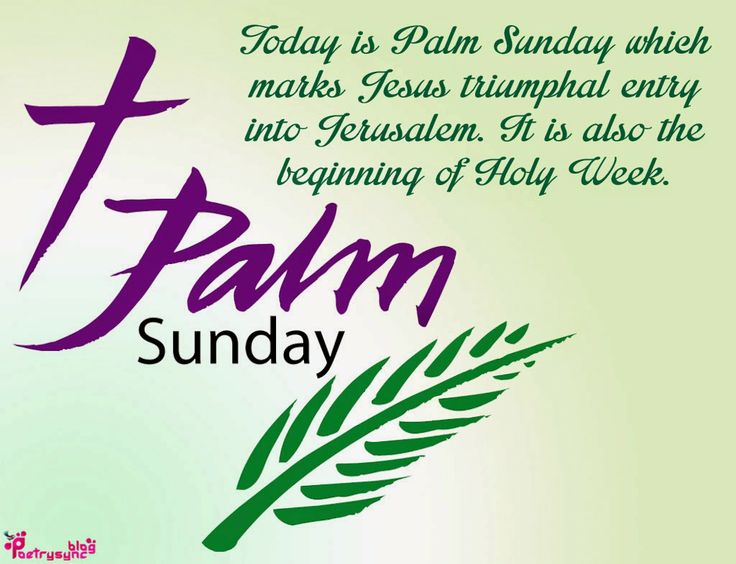 Today Is Palm Sunday Which Marks Jesus Triumphal Entry Into Jerusalem. It Is Also The Beginning Of Holy Week Palm Sunday 2017