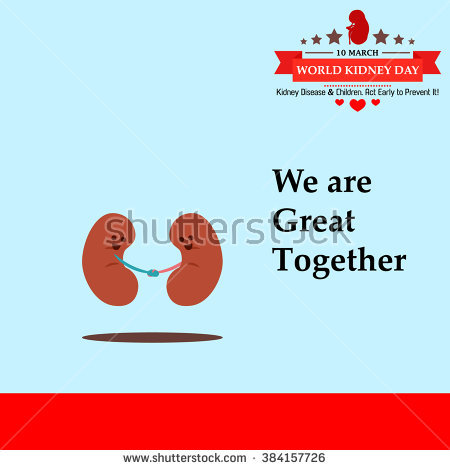 We Are Great Together 10 March World Kidney Day Poster