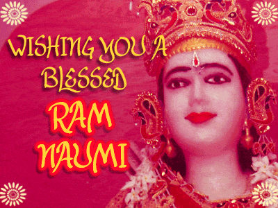 Wishing You A Blessed Ram Navami Glitter Ecard