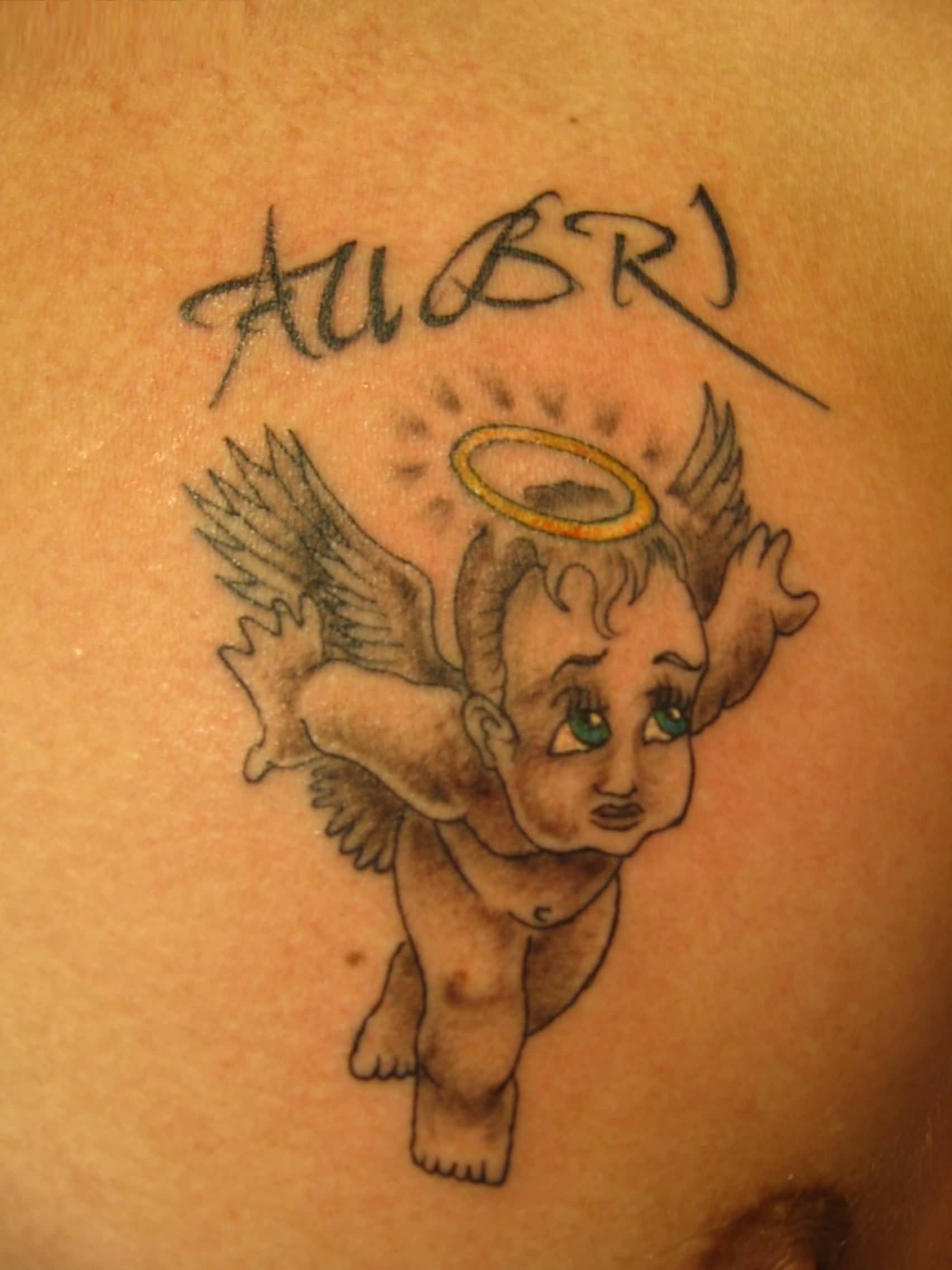 Wonderful Baby Angel Tattoo Design