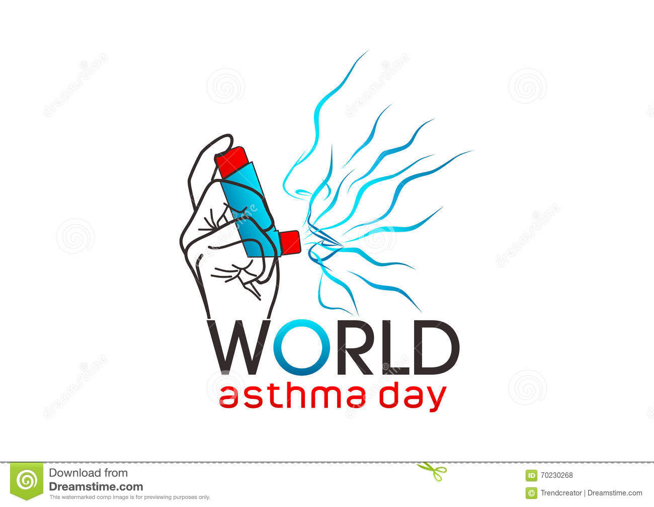 World Asthma Day Asthma Pump Illustration
