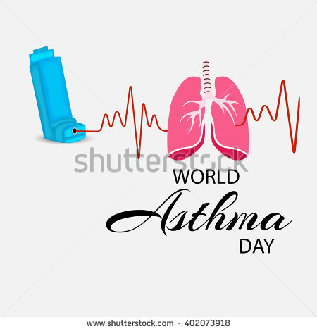 World Asthma Day Inhaler And Lungs Illustration