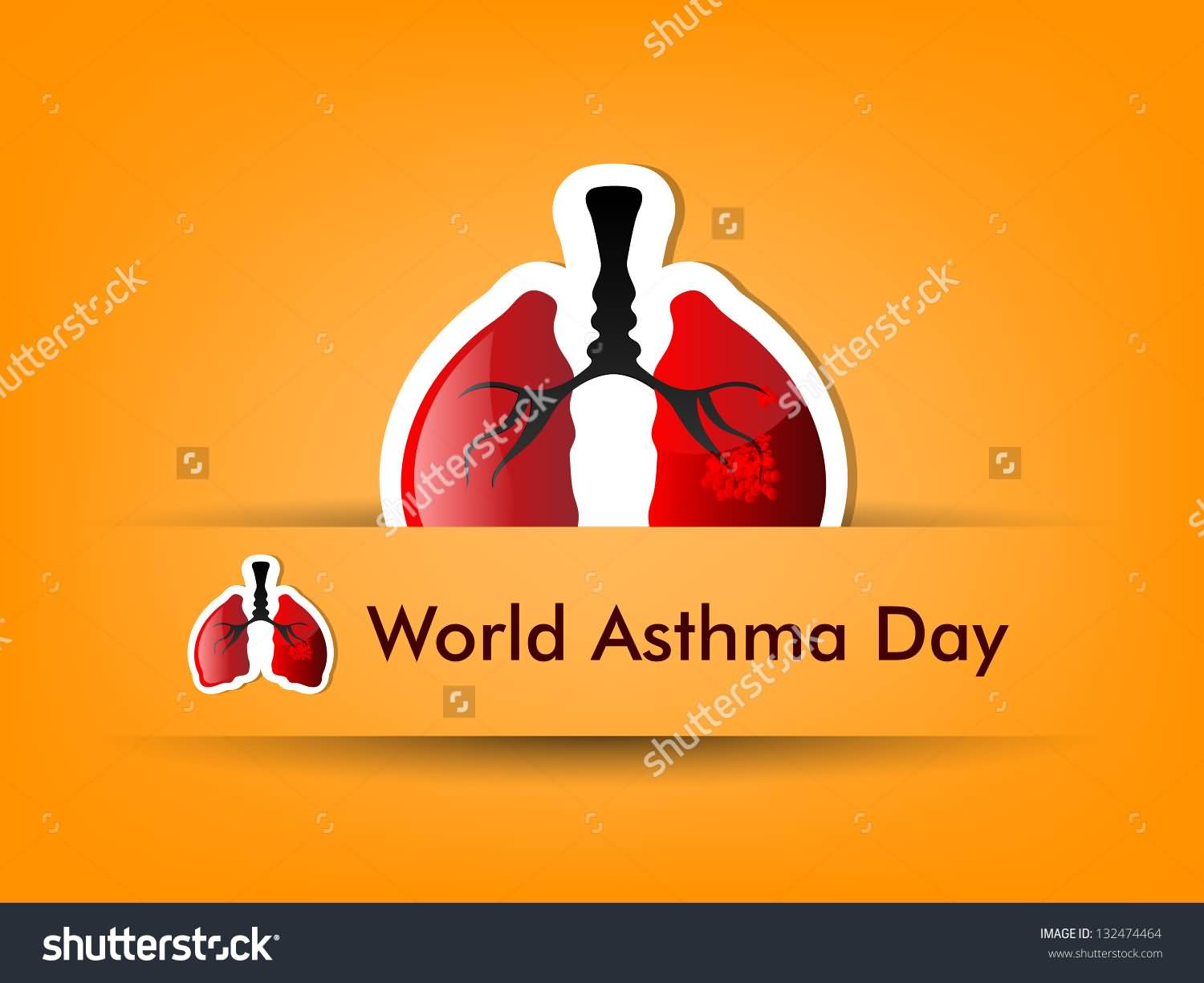 World Asthma Day Lungs Greeting Card