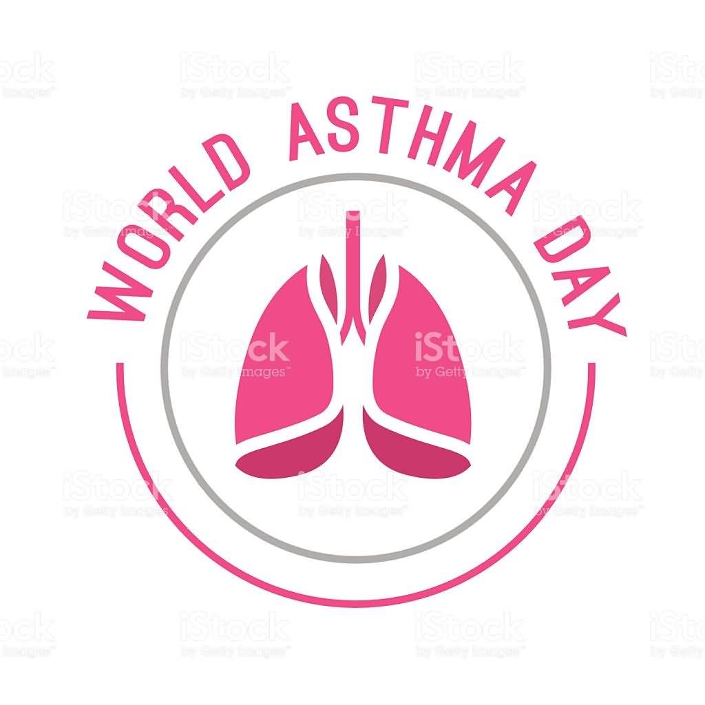 World Asthma Day Pink Lungs Illustration