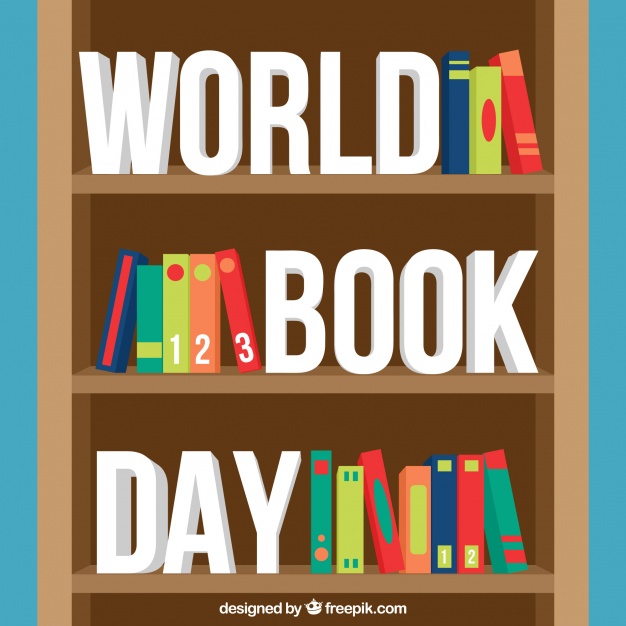 World Book Day Bookcase Illustration
