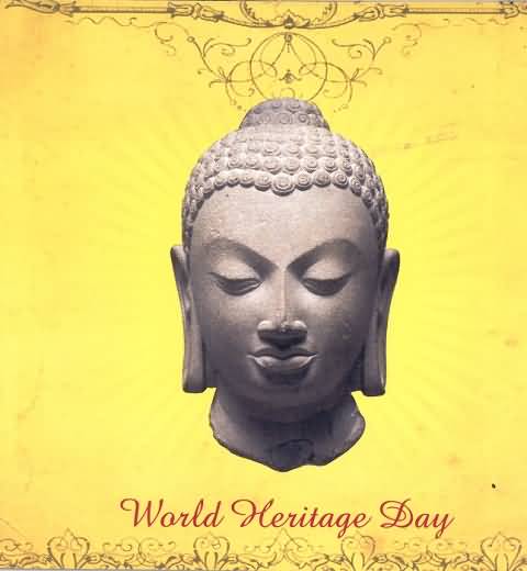World Heritage Day Lord Buddha Face Picture