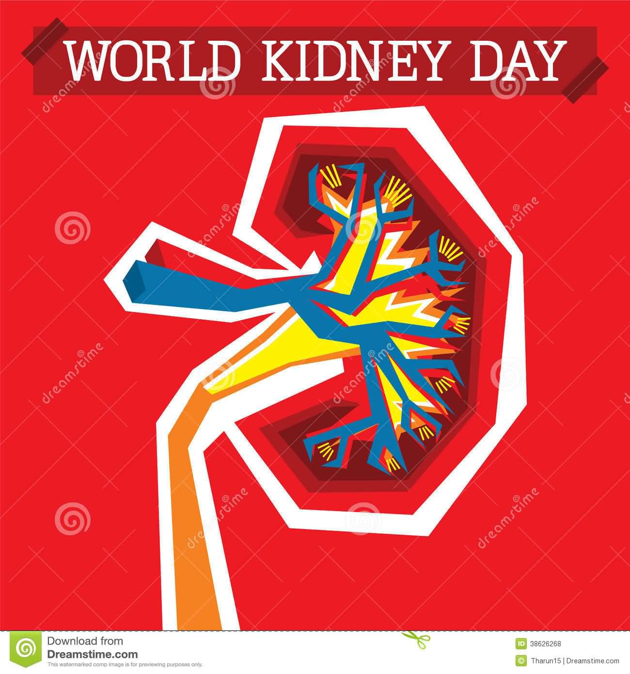 World Kidney Day Illustration Card