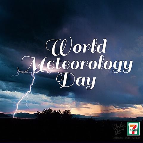 World Meteorological Day Lightning In Background
