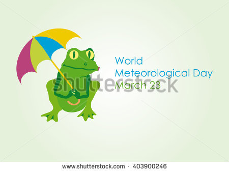 World Metrological Day March 23 Frog With Umbrella