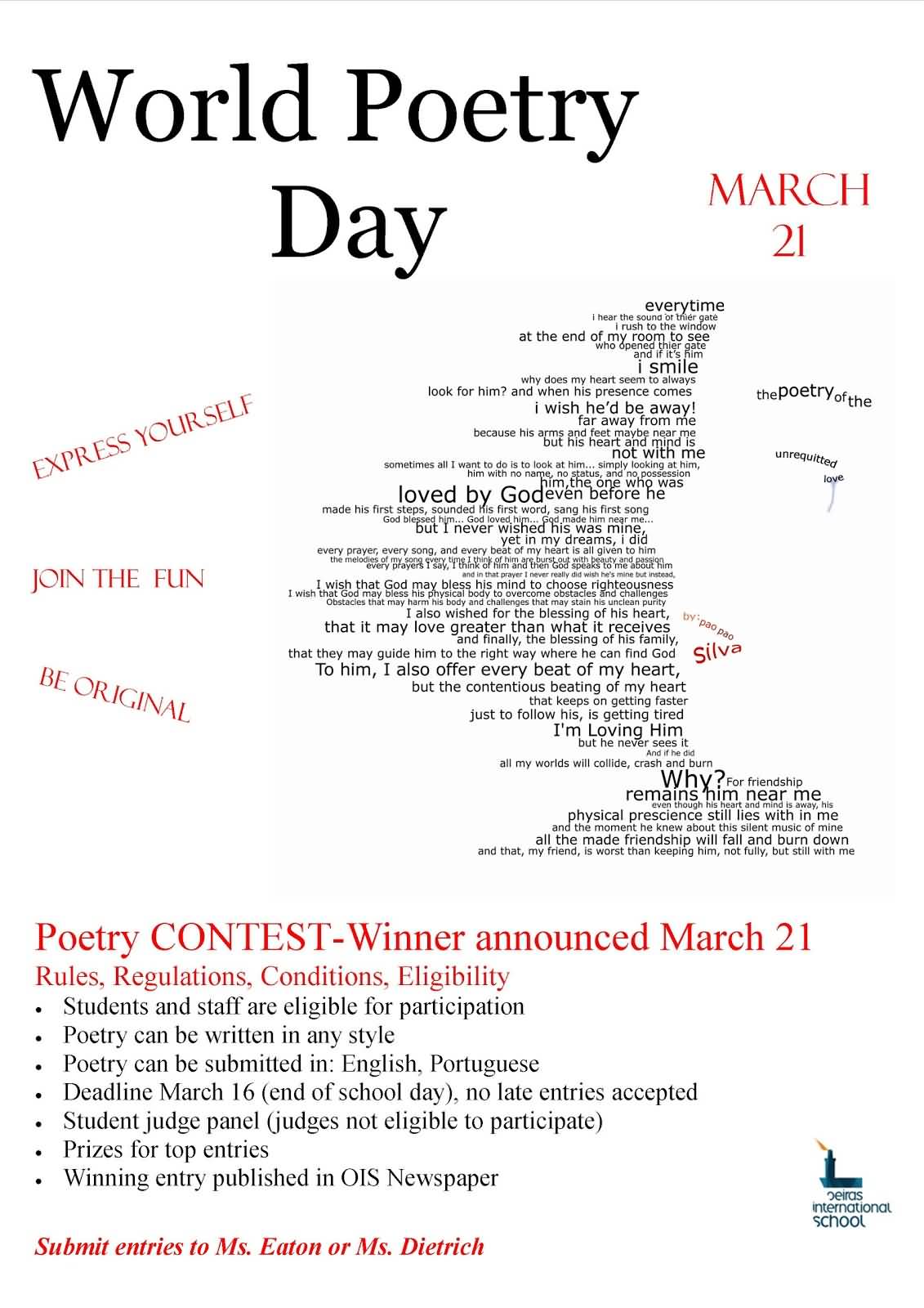 World Poetry Day March 21 Poster