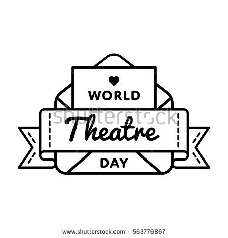 World Theatre Day Emblem Coloring Page