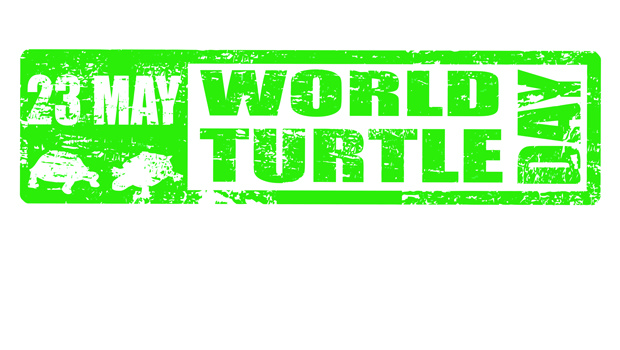 23 May World Turtle Day Grunge Stamp